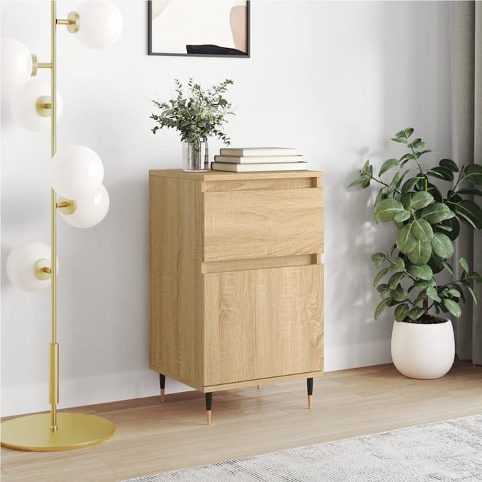 vidaXL - Dressoir - 40x35x70 - cm - bewerkt - hout - sonoma - eikenkleurig