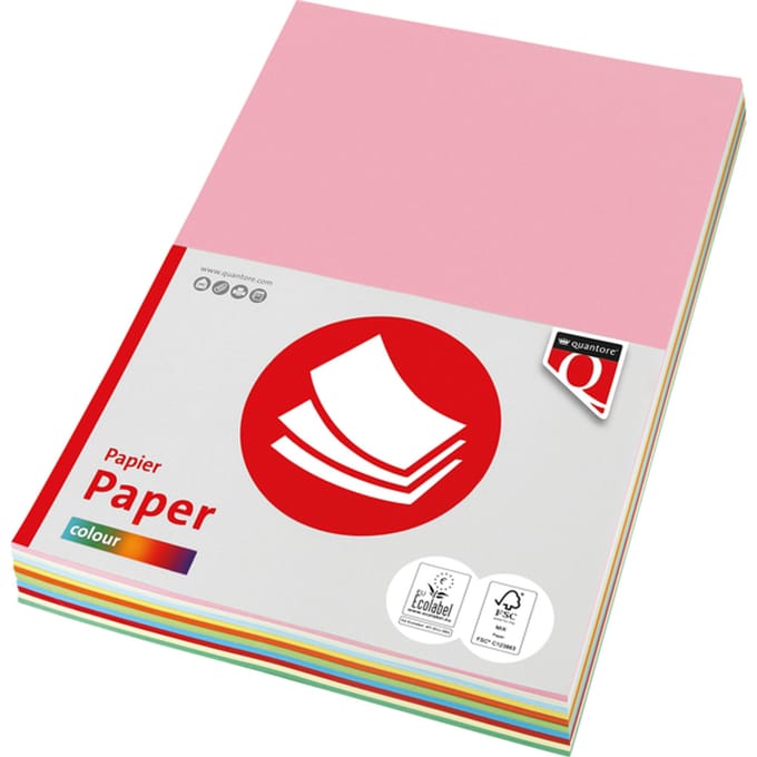 Kopieerpapier Quantore Colour A4 160gr 10 kleuren x 5 vel