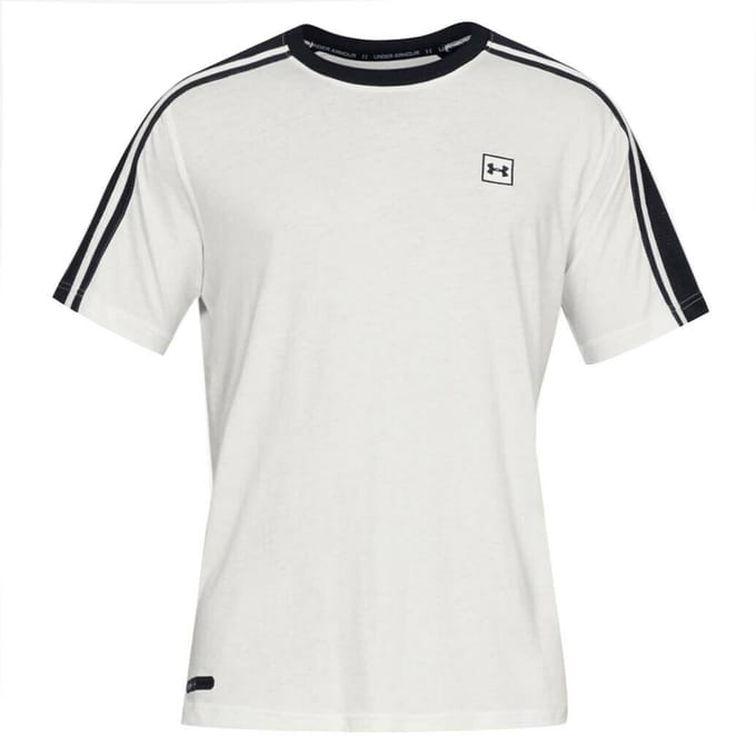Under ArmourUnstoppable Stripe T-shirt Wit - Heren