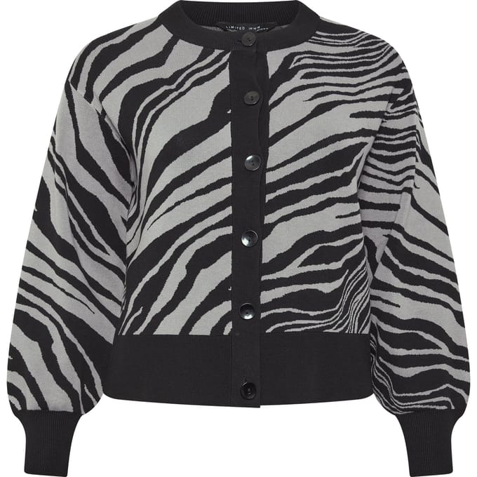 Limited Collection Yours Grijs Vest Met Zebraprintsize 46-48