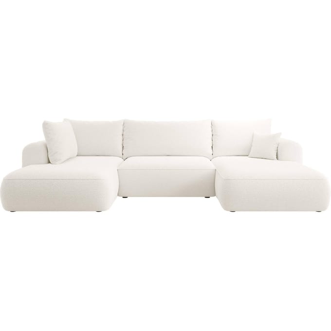 U-bank Philipa links bouclé met slaapfunctie | Selsey Design