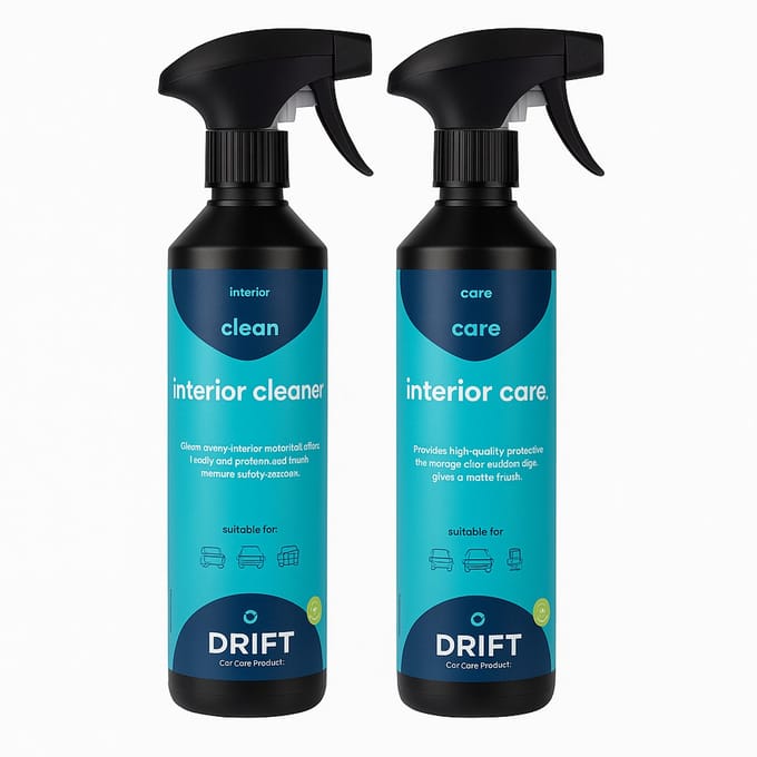 Auto interieur verzorging set - Interieur reiniger - Cockpit/Dashboard Reiniger– Dashboard en Cockpit verzorger – 500ml 2X spray