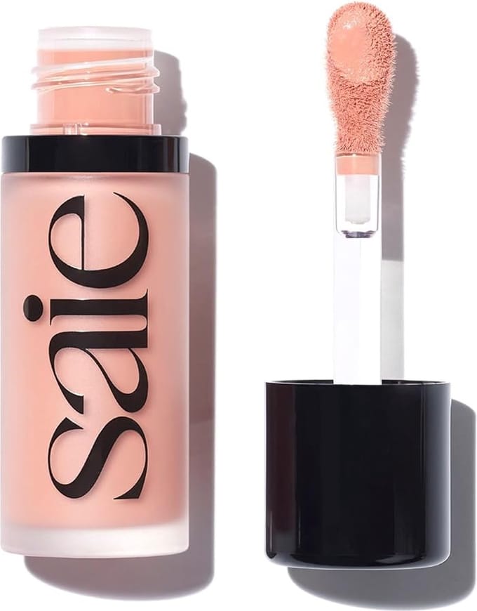 Saie Dew Blush - Lightweight Blendable + Buildable Cream Gel Blush - Peachy