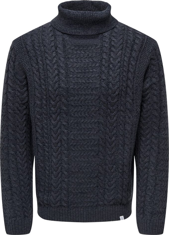ONLY&SONS - ONSFLETCHER LIFE REG 5 CABEL ROLL KNIT - Heren - Gebreide truien