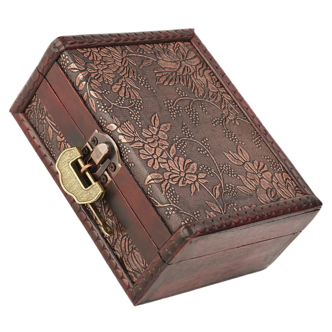 Retro Europese Stijl Houten Sieradendoos Sieraden Opbergkoffer black