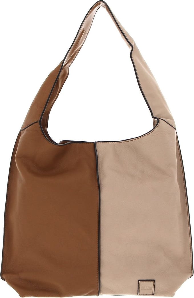 FREDsBRUDER Leren Schoudertas FB 100 Multicolour Coffee & Cream Veelkleurig
