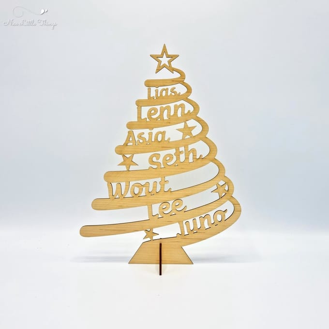 [Nice Little Things] - Familie Kerstboom - Hout - Esdoorn