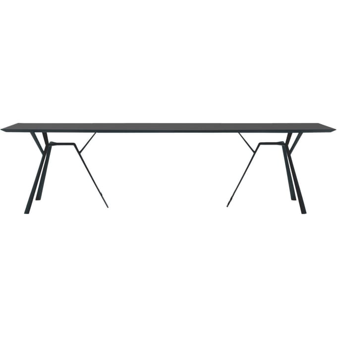 Fast Radice Quadra tafel - rechthoekig - grijs-metallic - 290 x 90 cm