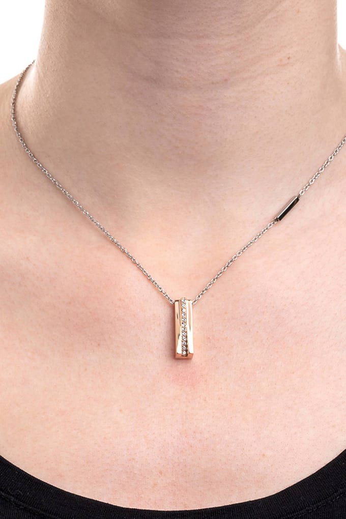 Esprit ESNL00182442 Luna - Collier - Staal roségoudverguld - Rosékleurig