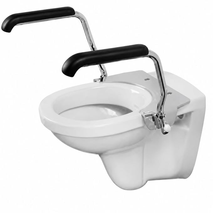 Jadacare- Toiletbeugel set /Toiletsteun Set - met opklapbare armsteunen - RVS