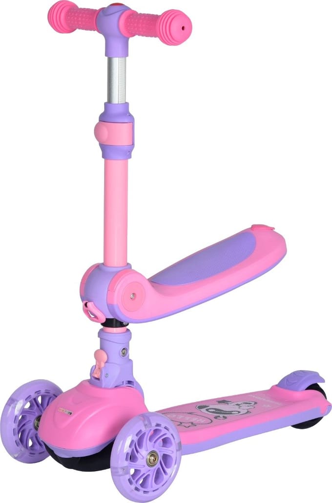 Eco Toys Lisa Roze 2-in-1 Step/Loopfiets