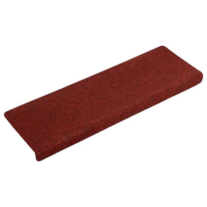 vidaXL - Trapmatten - Zelfklevend - 30 - stuks - 65x21x4 - cm - Bordeaux - Rood
