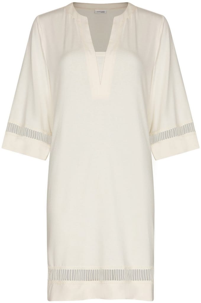 Pastunette Premium - Jurk - Ivory Shore - Viscose - Ecru - Maat 46