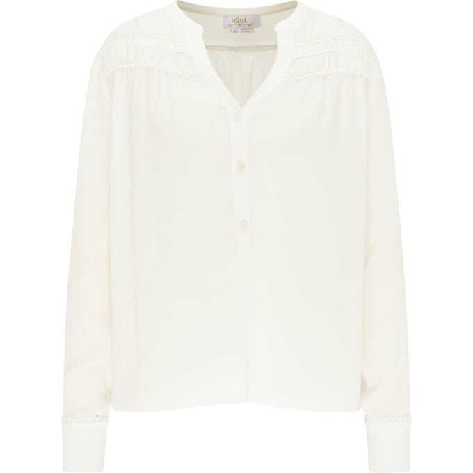usha Slip-on blouse Dames wolwit