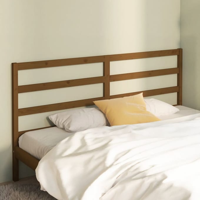 vidaXL - Hoofdbord - 206x4x100 - cm - massief - grenenhout - honingbruin