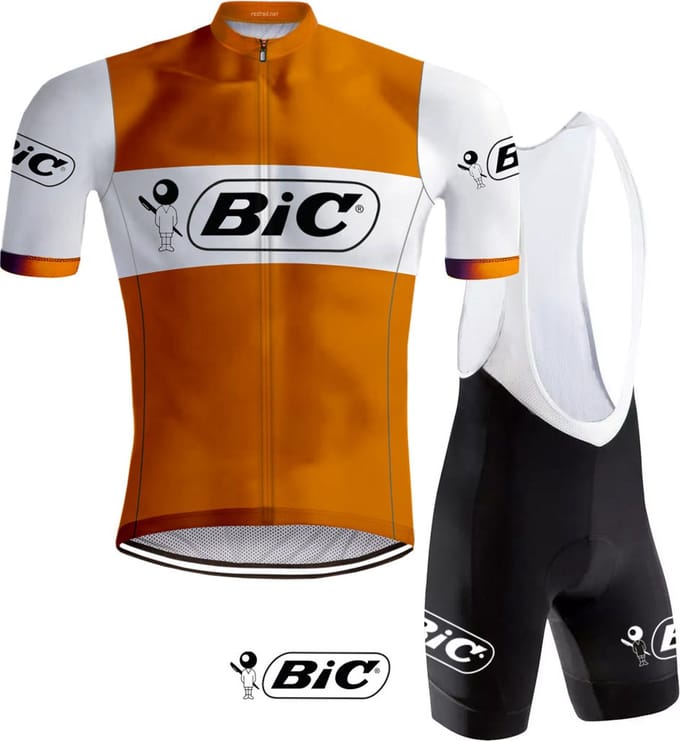 Retro Wielertenue Bic - Oranje - REDTED - M