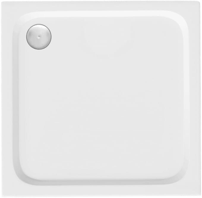 Rea Belmond 80X80 - Acryl - Douchebak - Wit - 80X80X5Cm