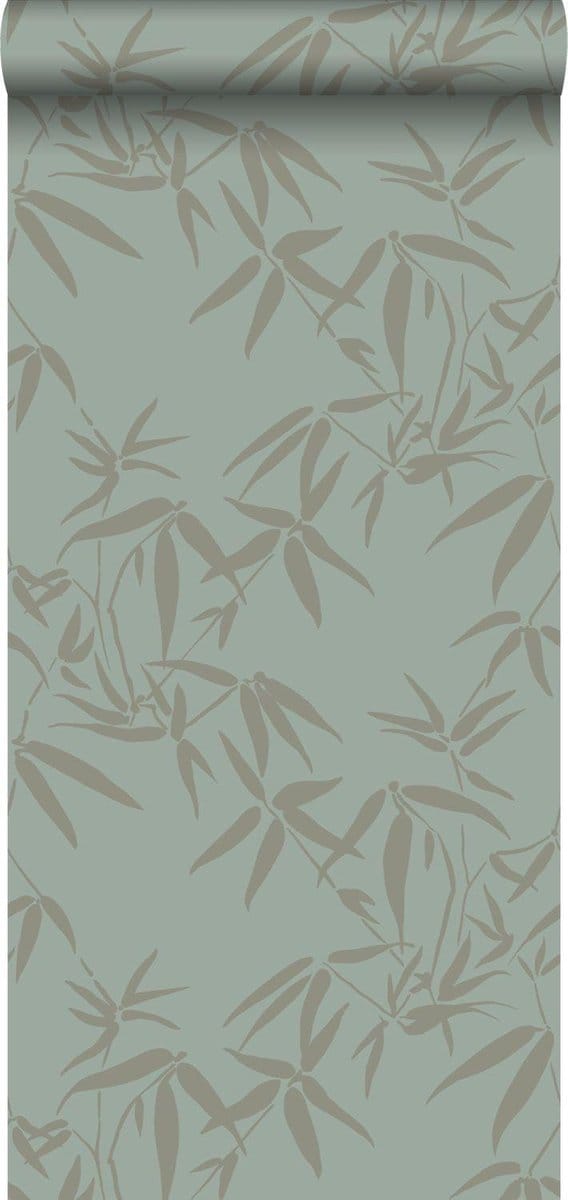 Origin Wallcoverings behang bamboe bladeren groen - 347736 - 0,53 x 10,05 m