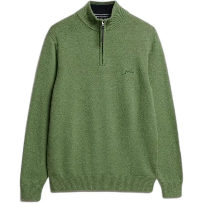 Heren trui van gemengde wol met opstaande kraag Superdry