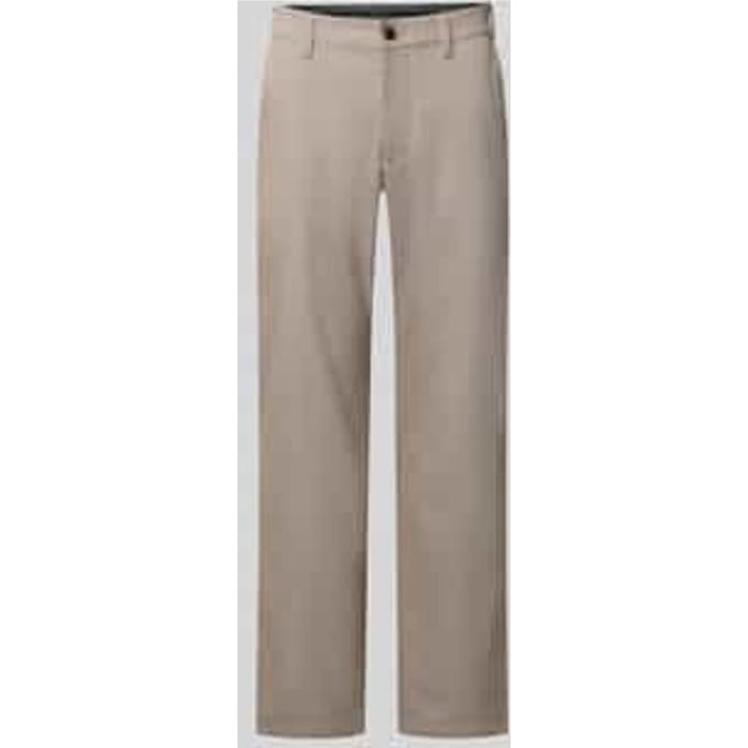straight fit broek van katoenmix