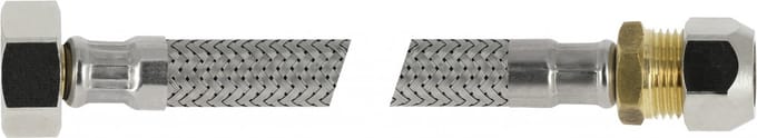 Bonfix Flexibele RVS aansluitleiding 50 centimeter 3/8 x 15 - binnendraad x knel