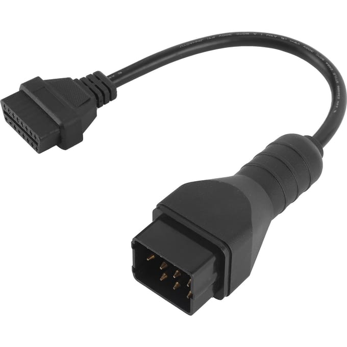 Diagnosekabel OBD2-connector 12-pins naar 16-pins adapter Autoaccessoires Verlenging black