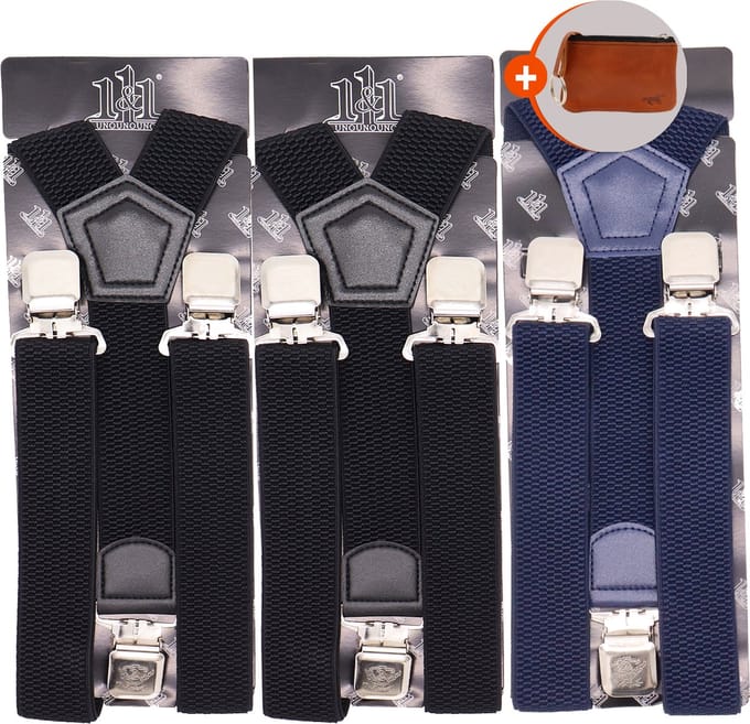 Safekeepers Bretels Heren Volwassenen - Brede Clip - 3 Stuks