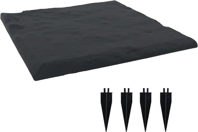 Tuin Stapstenen - Pad Decoratie - Tuin Terras - Met Grondpennen - 40cm Vierkant