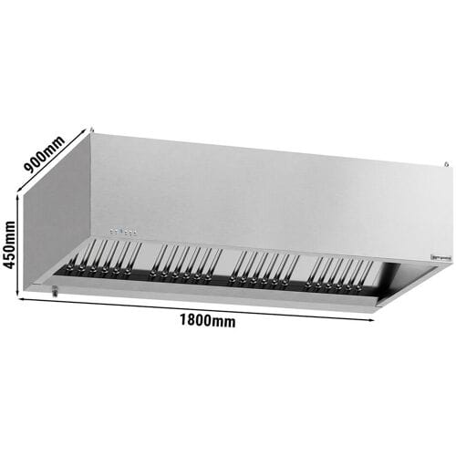 GGM Gastro Kastenhaube mit Motor - 1800mm - mit Regler, Filter & Lampe