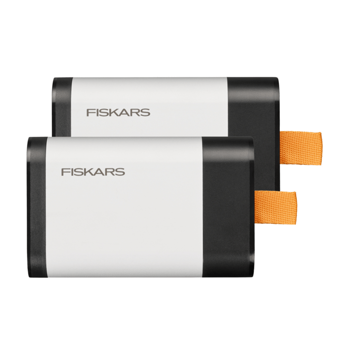 Fiskars 12V 4Ah Accu Dubbelpack Met USB C En Powerbankfunctie