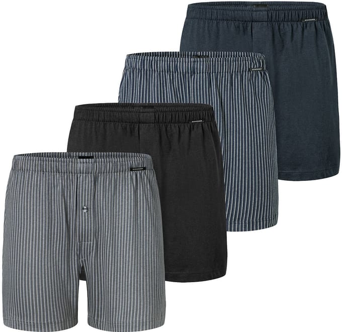 Schiesser Heren boxershort 4 pack Singel-Jersey