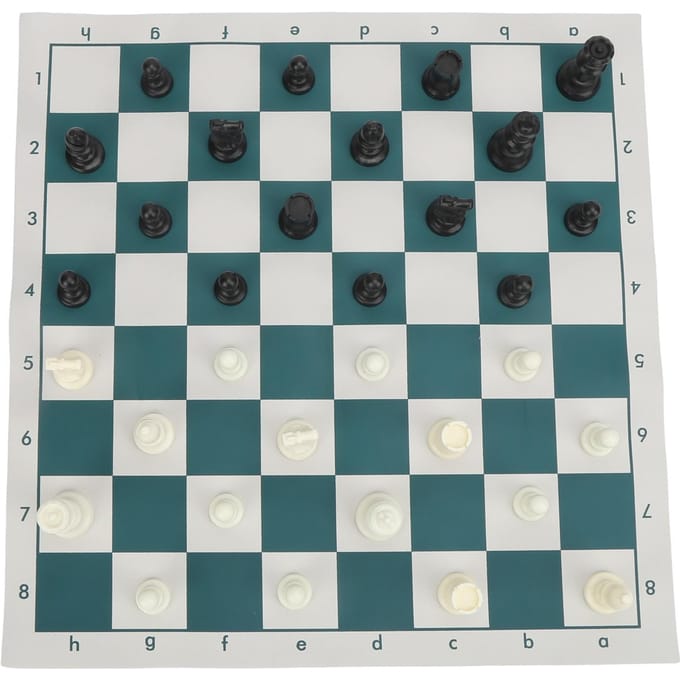 Middeleeuwse Schakstukken Set met Schaakbord Internationale Standaard Schaakcompetitie Koning black