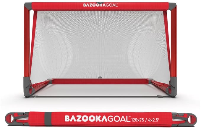 BazookaGoal Aluminium Voetbaldoel - 120 x 75 cm - rood/wit