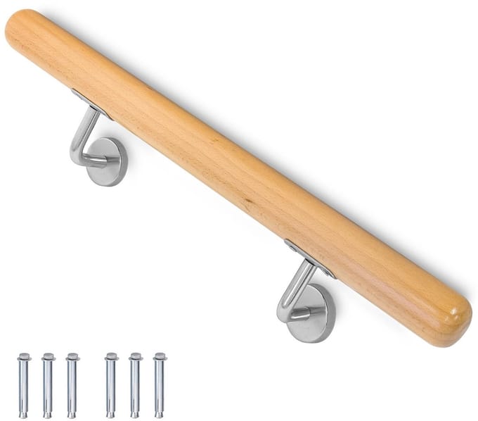 Dailygoods - Beukenhouten Trapleuning - Elegante Wandleuning 50 cm