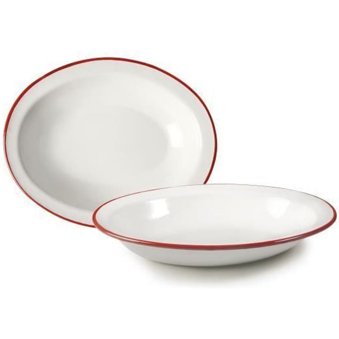 IBILI 907932 Diepe Ovale Schaal Bordeaux, RVS, Wit, 32 x 26 x 6 cm