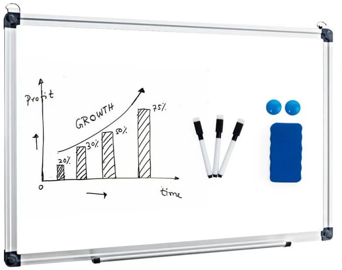 JOYNEXTBUY Whiteboard 40x60 cm – Magnetisch Whiteboard – Wandmontage – Krasbestendig – Aluminium Frame – Multifunctioneel Memobord