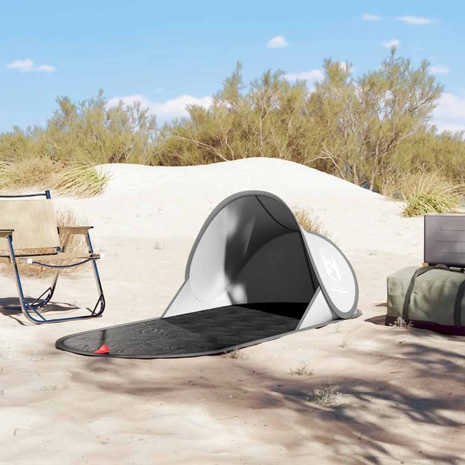 vidaXL - Strandtent - pop-up - waterdicht - grijs