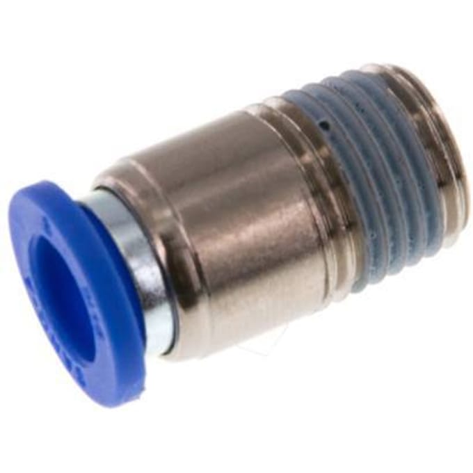 8mm x R1/4'' Messing/PA 66 Insteekfitting buitendraad Binnenzeskant NBR [5 Stuks]