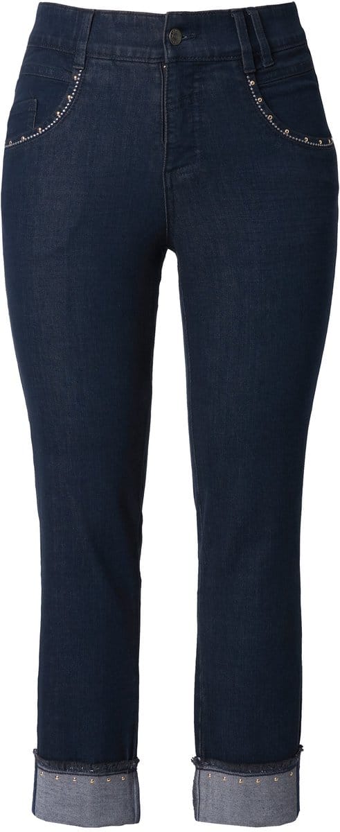 Laurasøn - Dames - Jeans slim fit - Donkerblauw denim - Maat 46