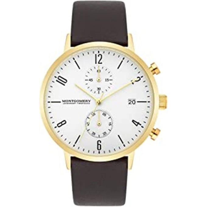 Montgomery MG900 Chronograaf Goud Leer | 10090107