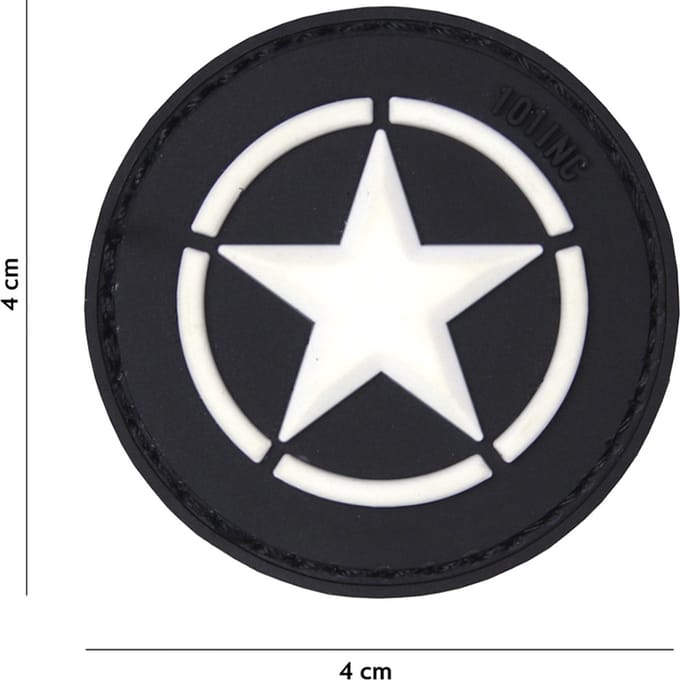 101 Inc Embleem 3D Pvc Allied Star Zwart  18044