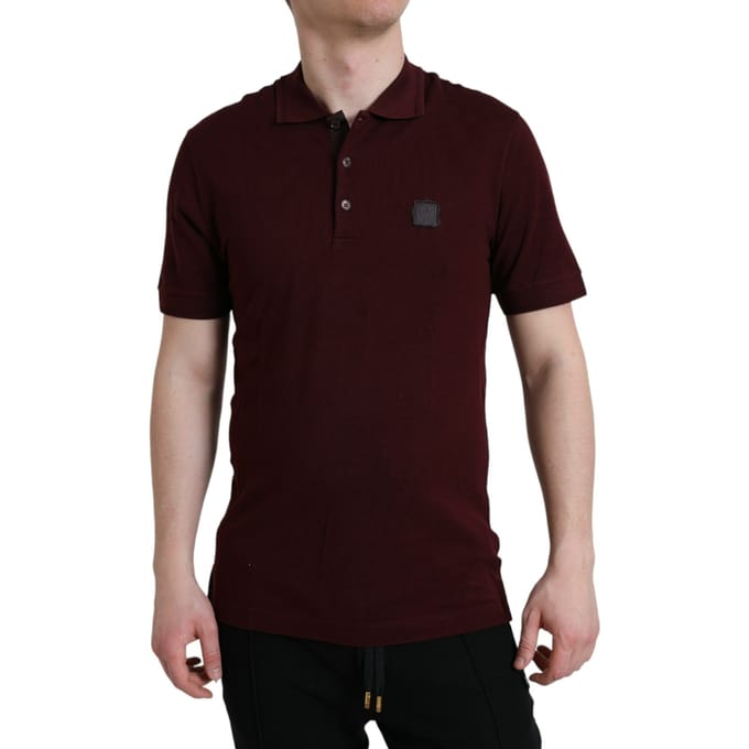 Polo Shirt Bordeaux Korte Mouwen
