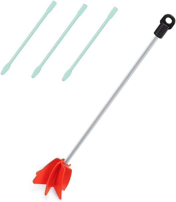 Cement Mixer Opzetstuk - Verf Mixer - Gips Mengen - Helix Vorm - 30 cm - Rood