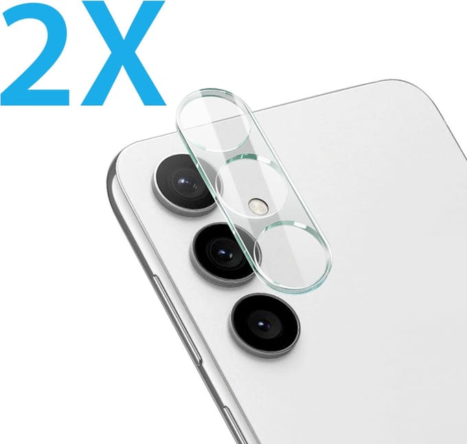 Camera lens Protector 2x Geschikt voor: Samsung Galaxy A15 - screen protector - glas - bescherm je camera - beschermglas - Transparant