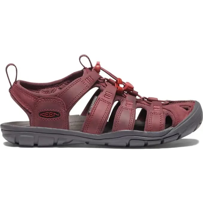 Clearwater Dames Wandelschoenen Leer Bordeaux