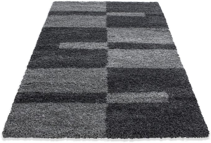 Extra hoogpolig en modern vloerkleed Gala - grijs - 240x340 cm