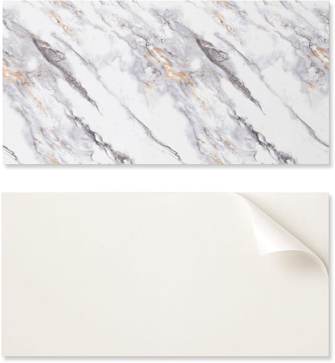 Zelfklevende vinyltegels met elegant marmerpatroon, 6x60x30 cm