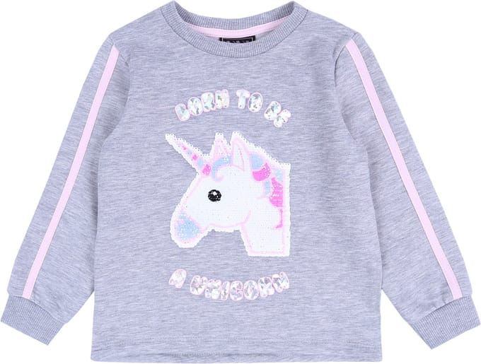 Grijs sweatshirt met een eenhoorn