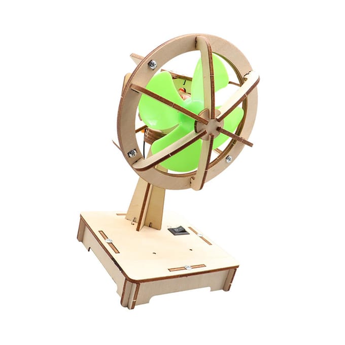 Houten Ventilatormodel Doe-het-zelf Elektrische Oscillerende Ventilatorkit voor Kinderen Wetenschapslessen