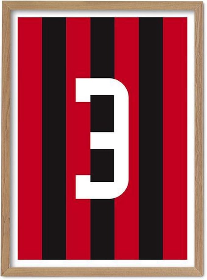 FC Kluif 'Il Capitano' poster - AC Milan poster - 70 x 50 cm